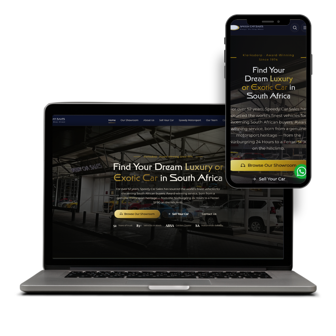 speedycarsales.co.za website designed by X3WEB