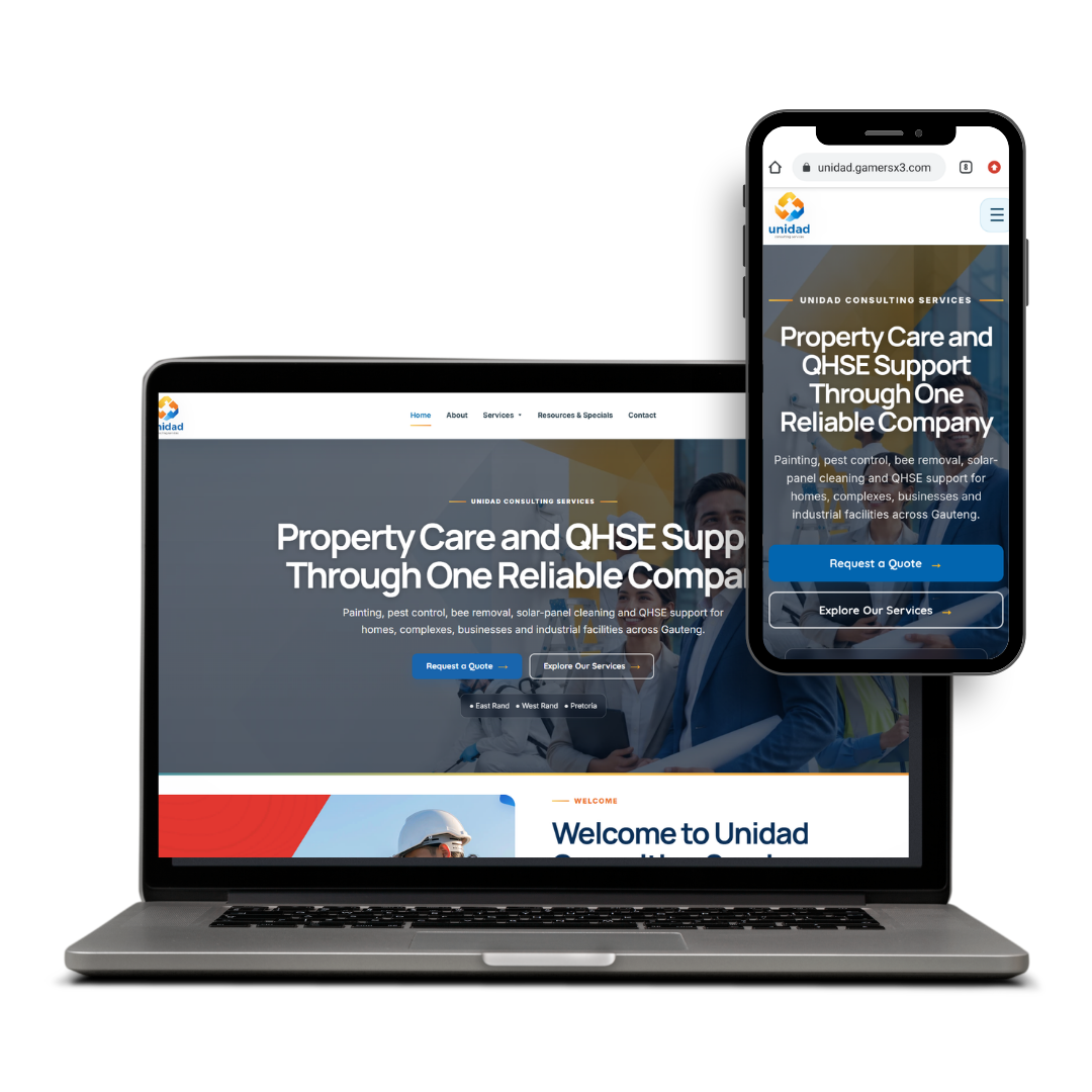 Unidad Consulting Services website designed by X3WEB