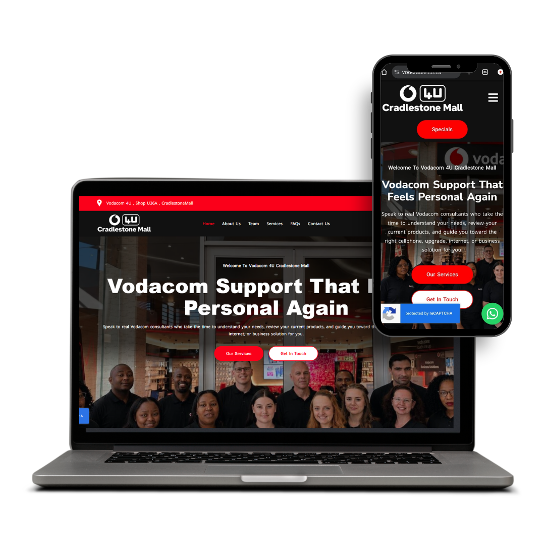 Vodacom Cradlestone website designed by X3WEB
