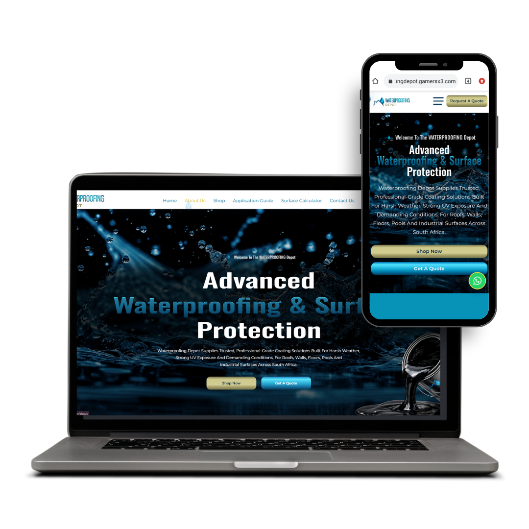Waterproofing Depot website designed by X3WEB